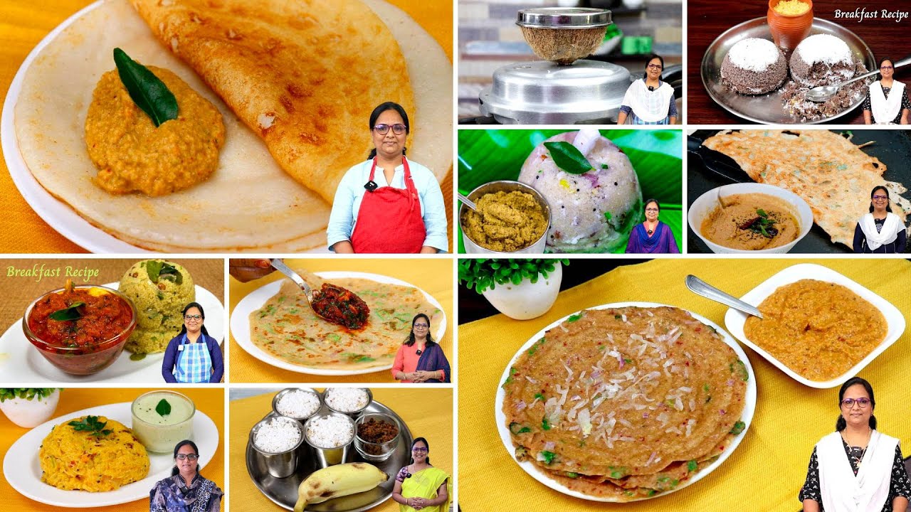10 நாட்களுக்கு 10 விதமான இன்ஸ்டன்ட் Breakfast ரெசிபி | 10 Days 10 Variety Instant Breakfast Recipes