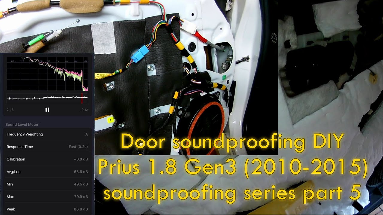 Door soundproofing Prius 1.8 Gen3 (2010-2015) soundproofing series part 5
