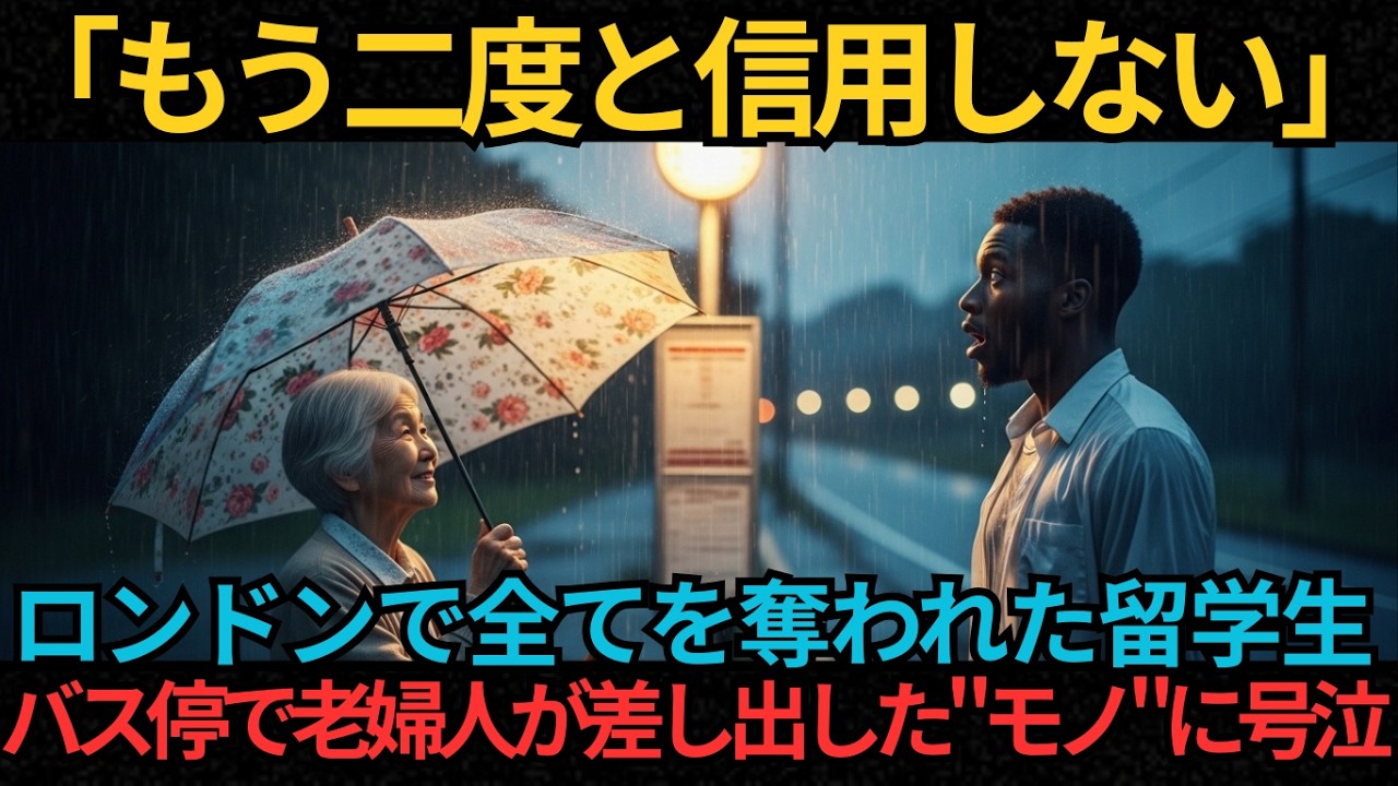 【海外の反応】「なぜ名前も聞かないんだ…」雨の日に日本人の老婦人がとった行動に、ナイジェリア人留学生が人生を変えられた理由とは？