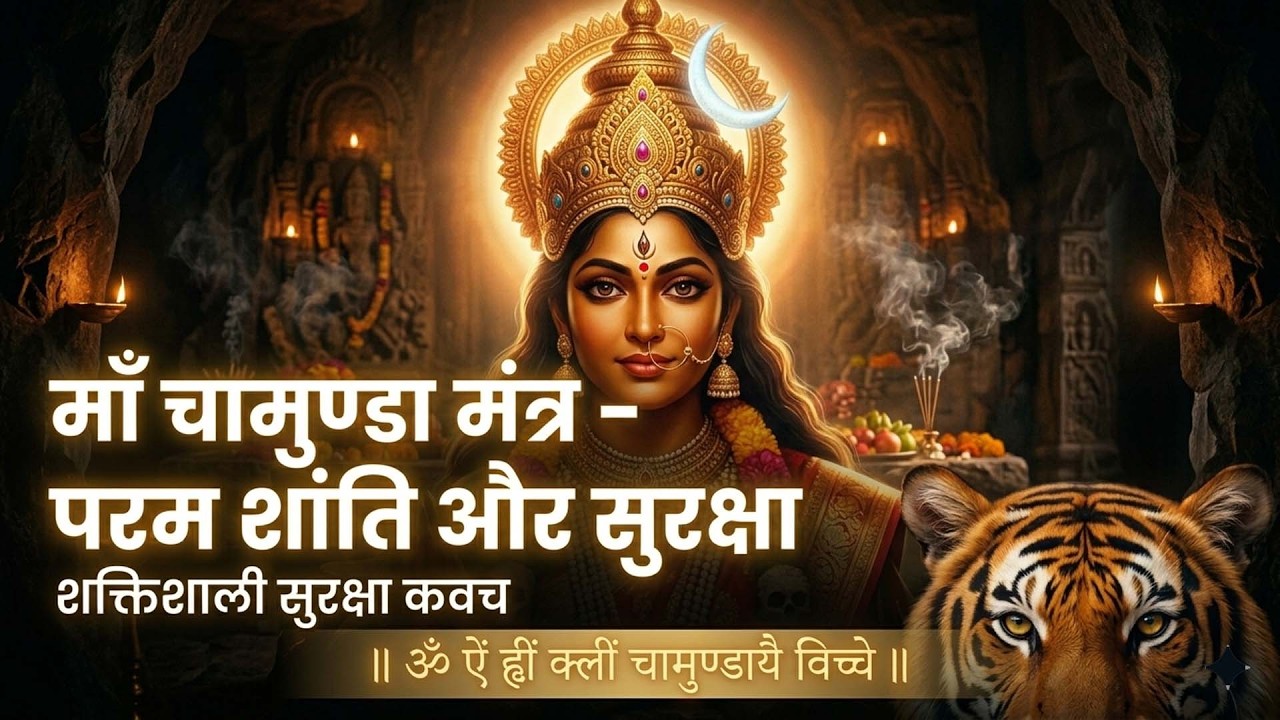 नवार्ण मंत्र - ॐ ऐं ह्रीं क्लीं चामुण्डायै विच्चे | Navarna Mantra for Protection & Peace #maadurga