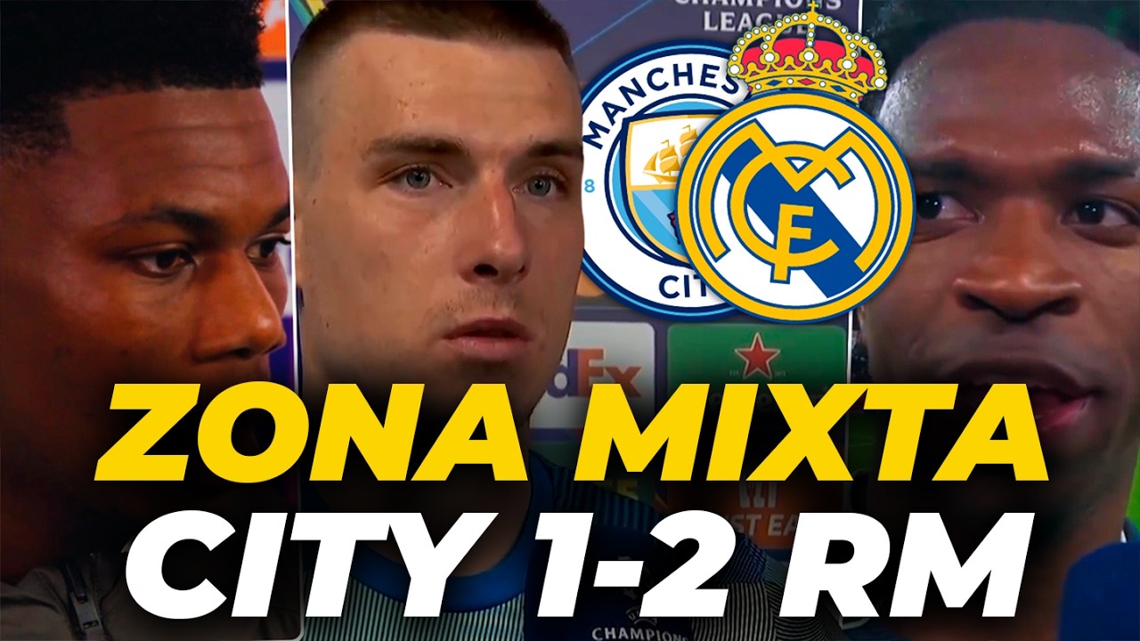 ZONA MIXTA City vs. REAL MADRID: declaraciones de VINICIUS, TCHOUAMÉNI y LUNIN