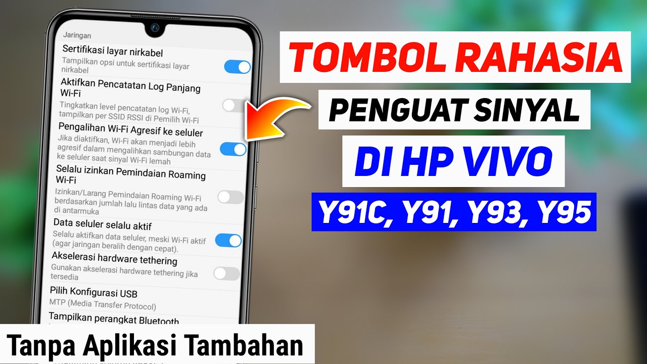 Cara Aktifkan Tombol Penguat Sinyal di Hp Vivo Y91C, Y91, Y93, Y95