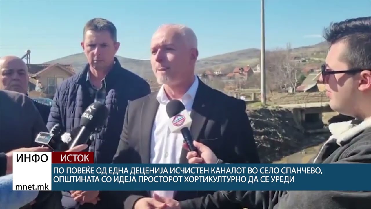 По повеќе од една деценија исчистен каналот во село Спанчево