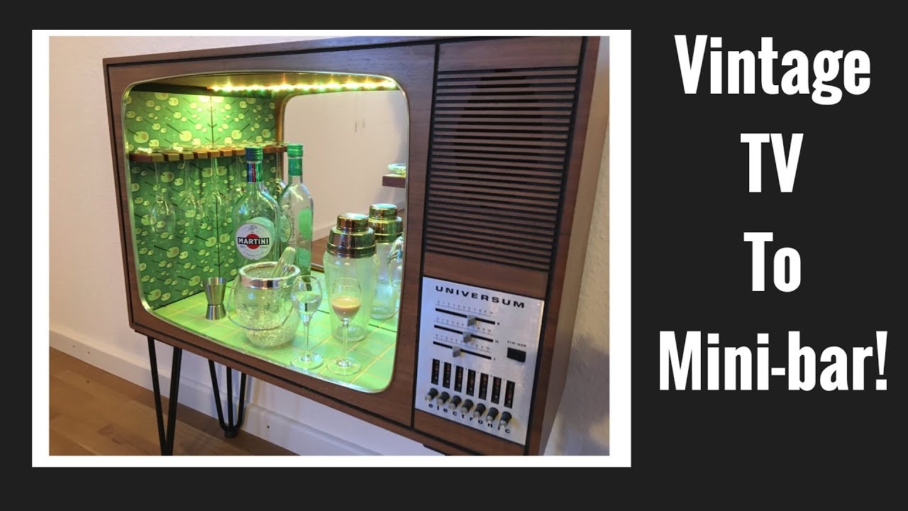Mini bar Idea! Trash to Treasure: TV to Mini bar. Mini Bar Makeover