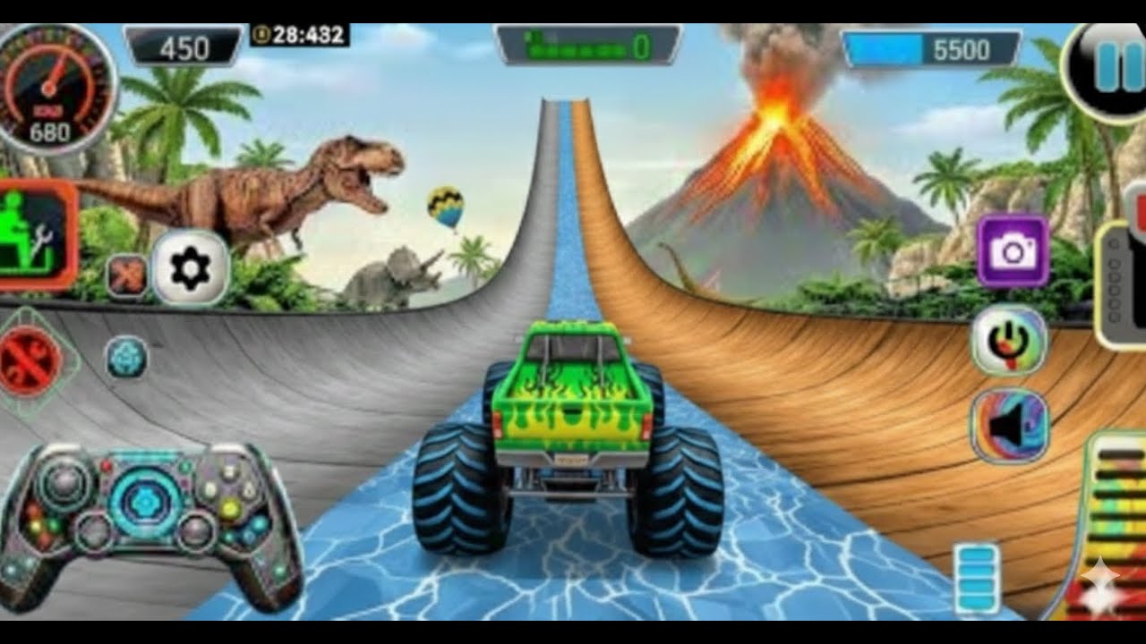 Mega Ramp Monster Truck Stunt Challenge | Extreme Action