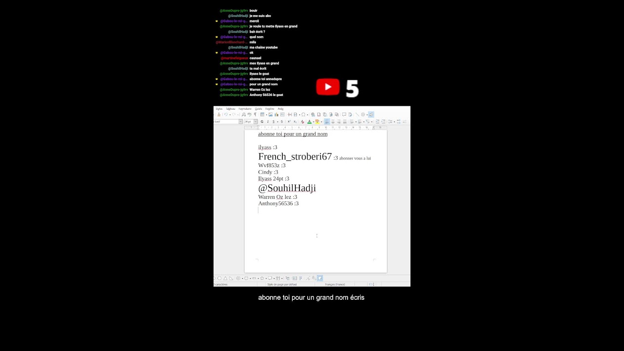 live je note vos prenom