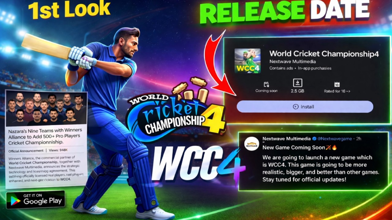 WCC4 Release Date Confirmed? 😱 New Cricket Game 2026 | Full Details