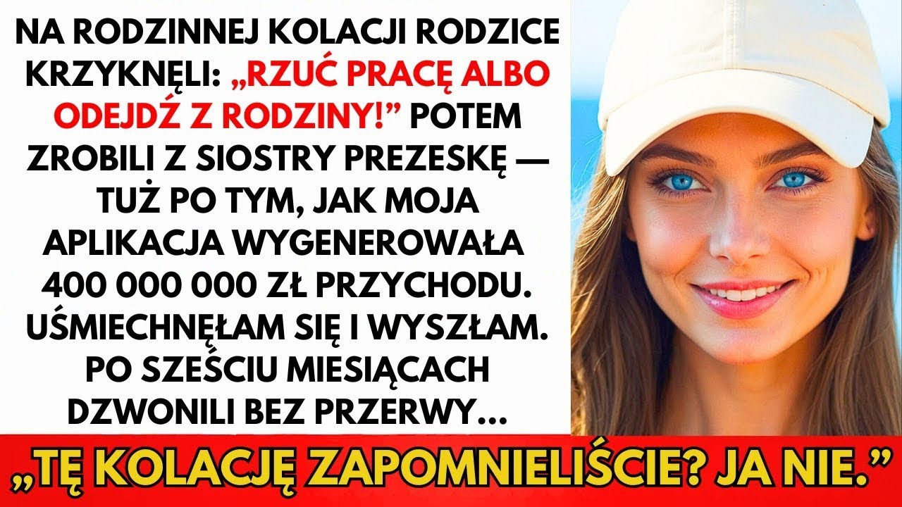 Na Rodzinnej Kolacji Rodzice  „Rzuć Pracę Albo Opuść Rodzinę”  Więc Ja