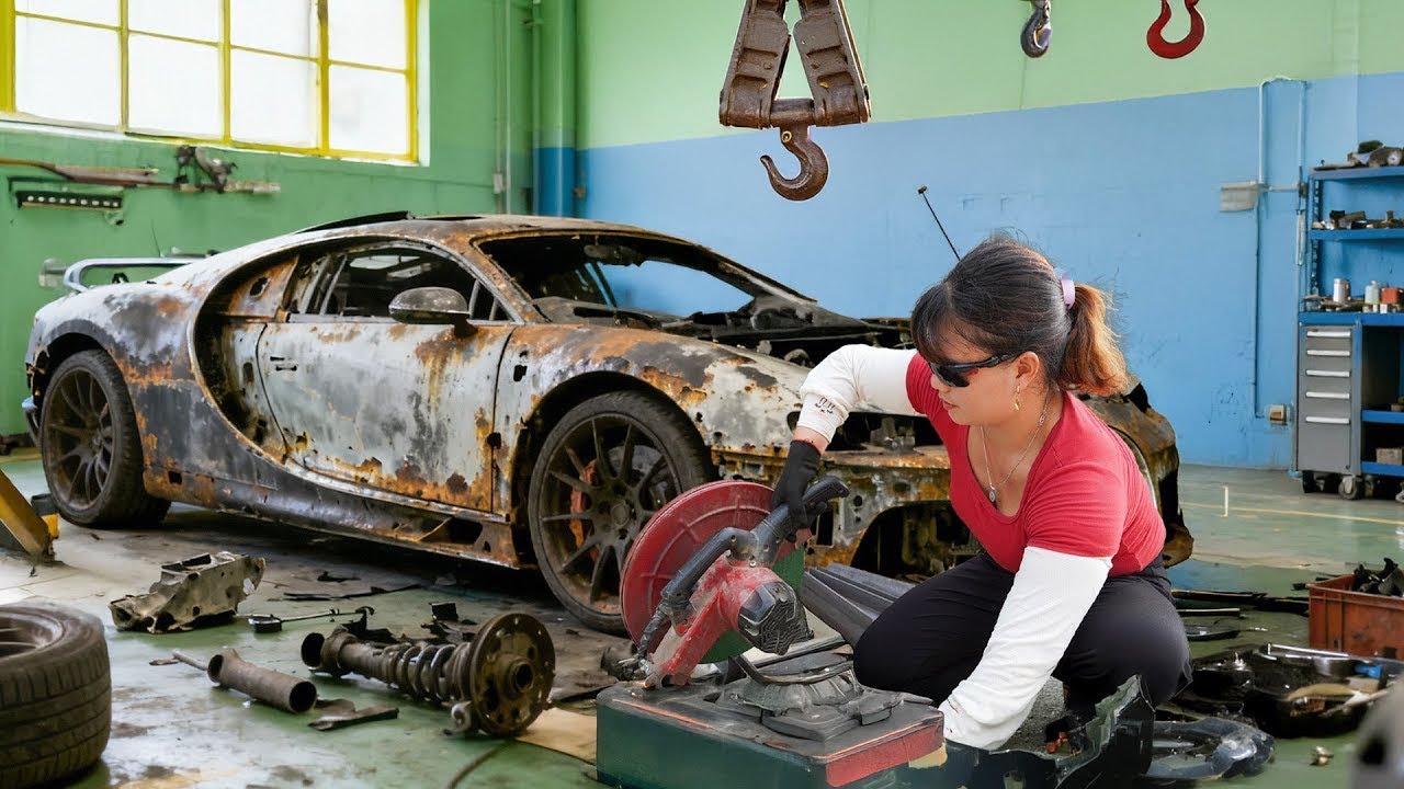 LIVESTREAM: Genius Girl Fully Restores and Repairs a Burned LAMBORGHINI Supercar