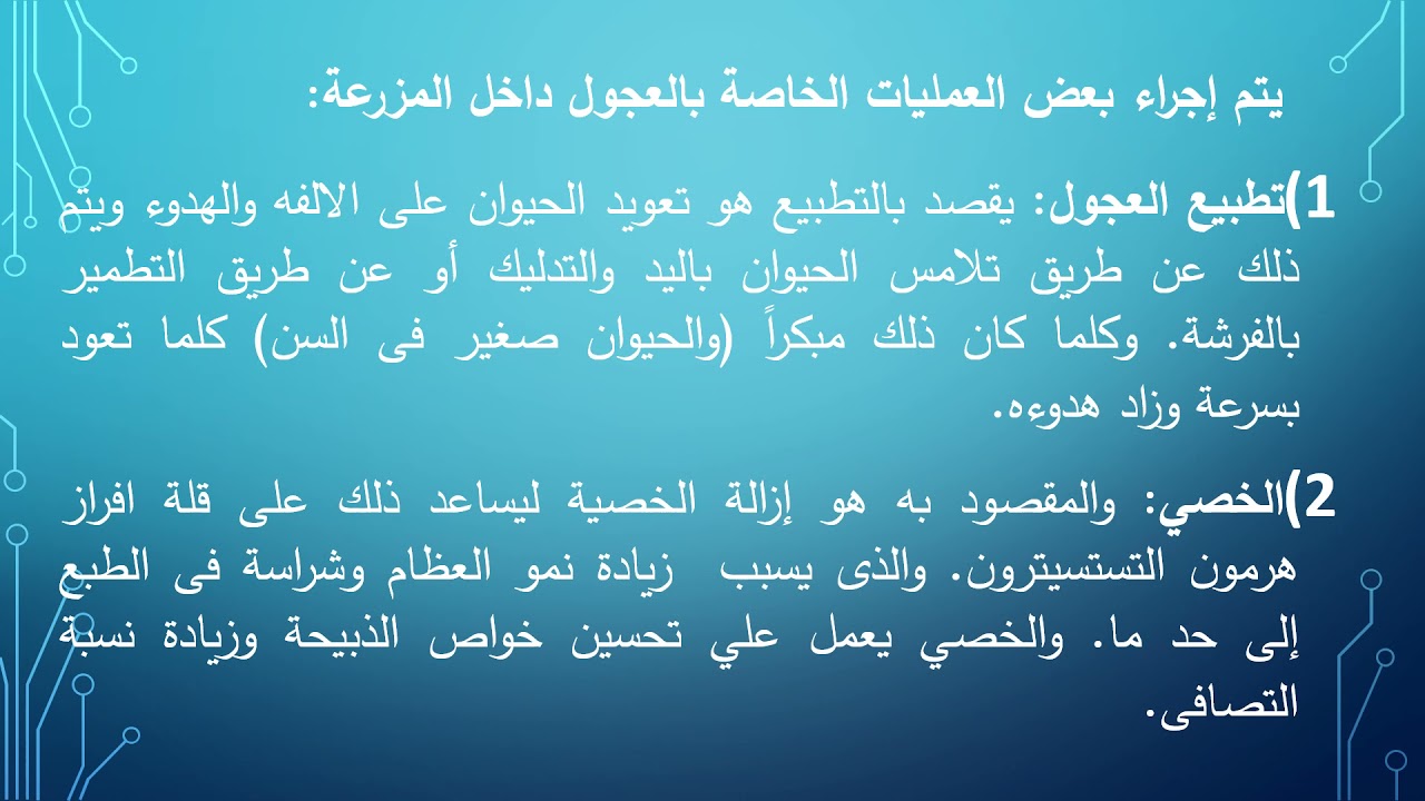 أساسيات إنتاج حيواني - الفرقة الثانية - جميع الشعب - المحاضرة الثالثة