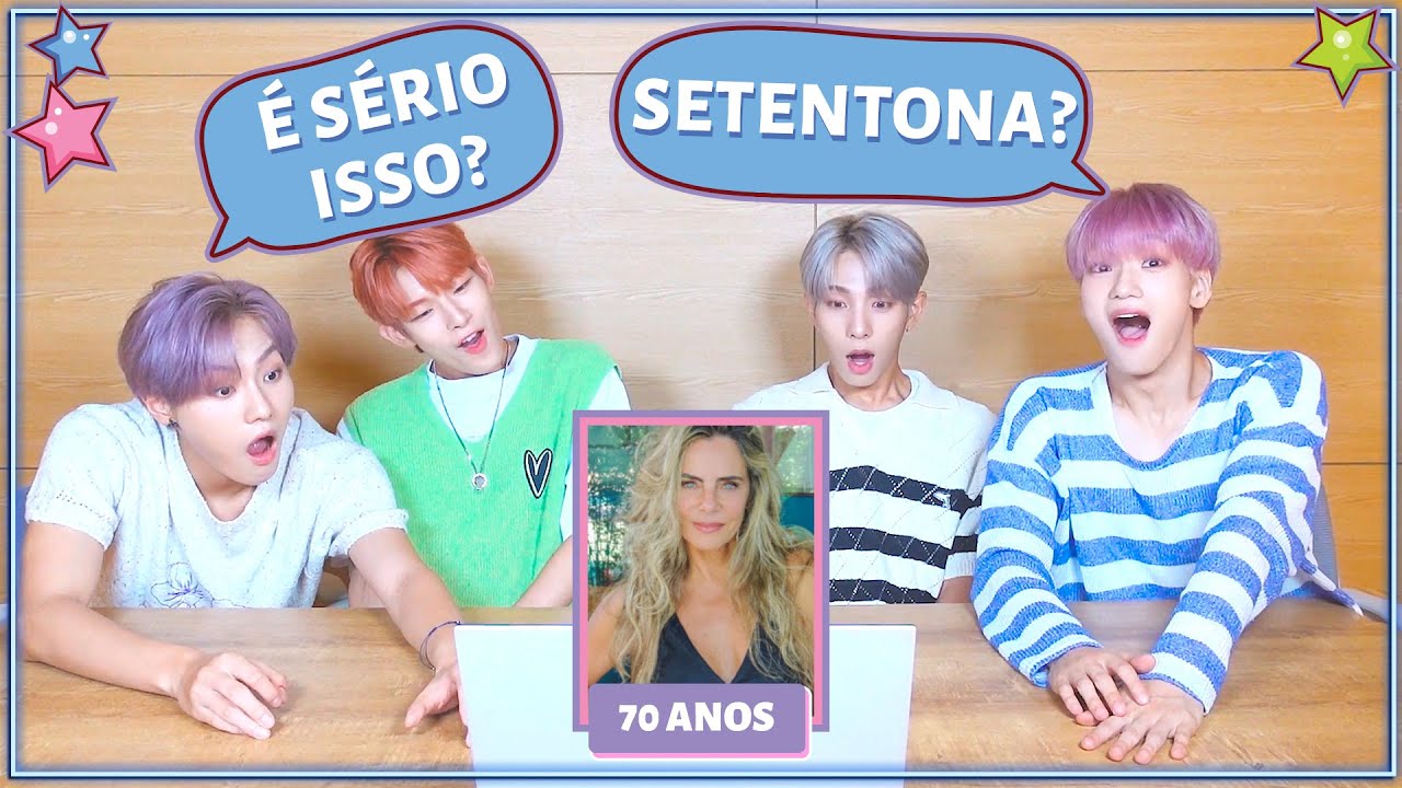 GRUPO DE KPOP ADIVINHA IDADE DE CELEBRIDADES BRASILEIRAS (COM LUMINOUS)