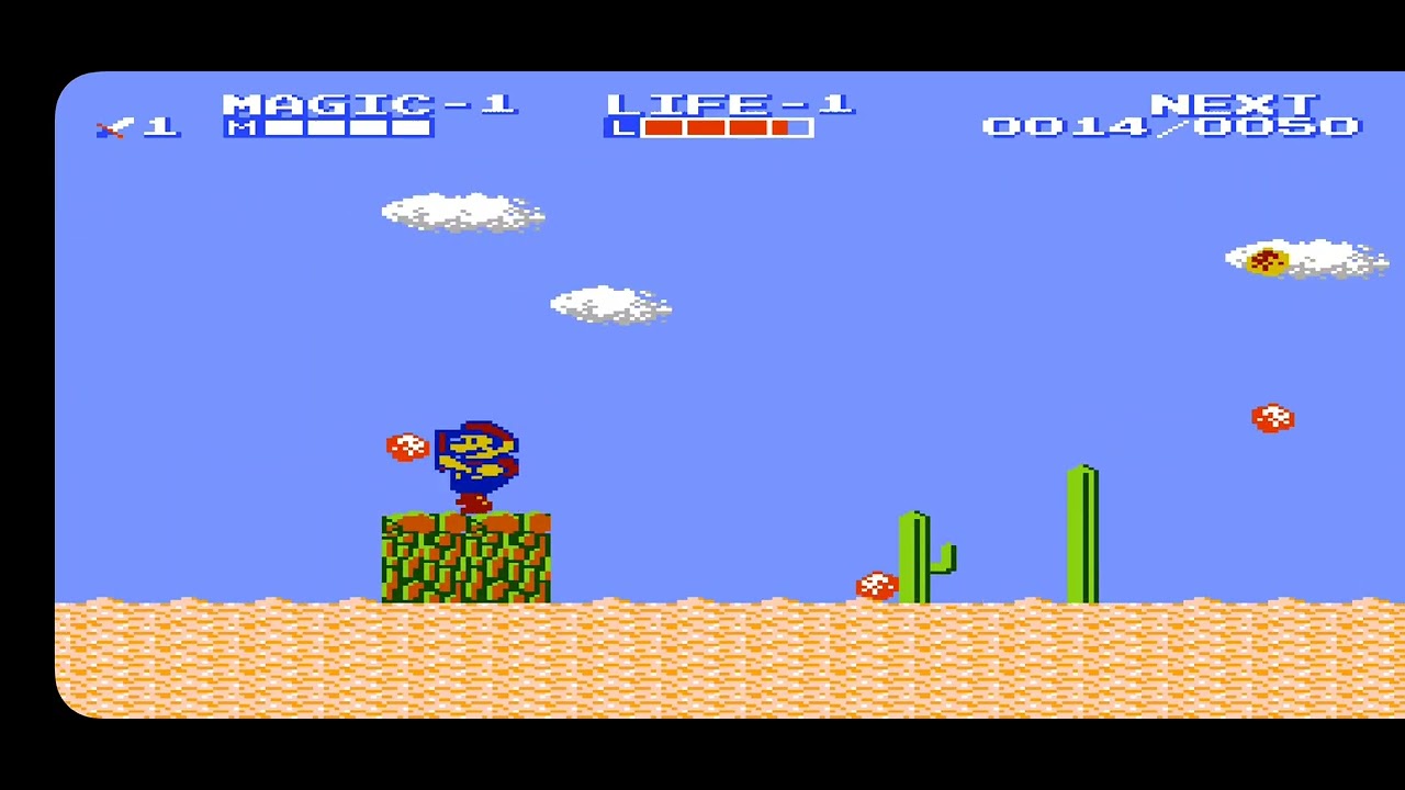 Playing as Mario NES Zelda 2