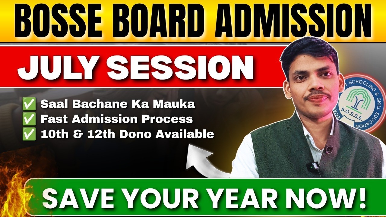 Failed in Board Exams? Start Again with BOSSE Open School Admission |  BOSSE Open School Admission