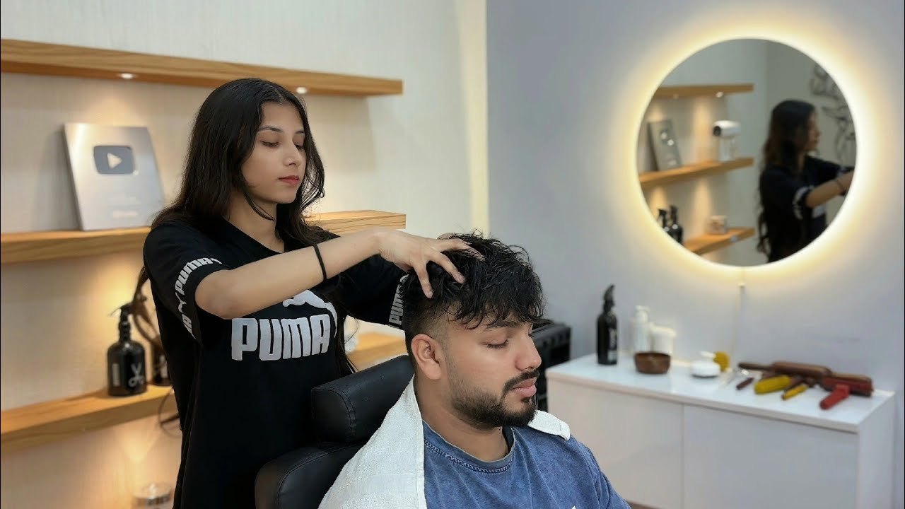 Cosmic HEAD MASSAGE by SHIVU BARBER 💆🏻‍♂️| ASMR MASSAGE ✨