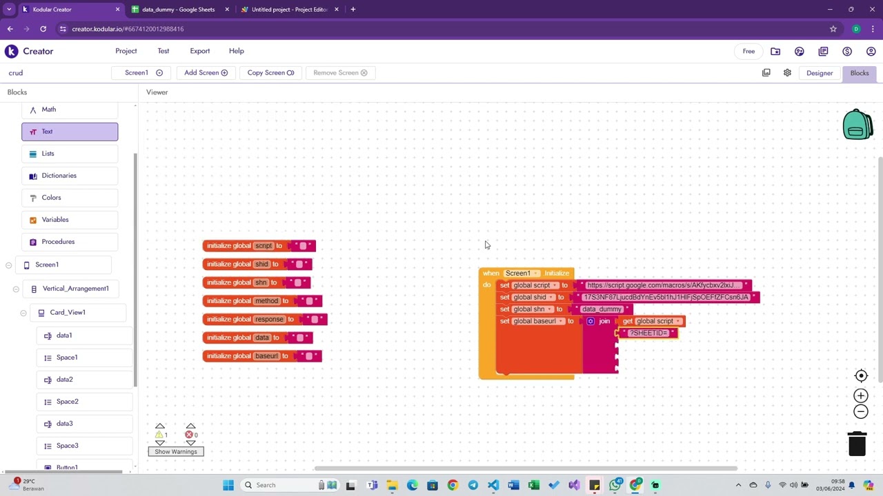 How to Use Kodular with Google Sheets as a Database | Step-by-Step Tutorial