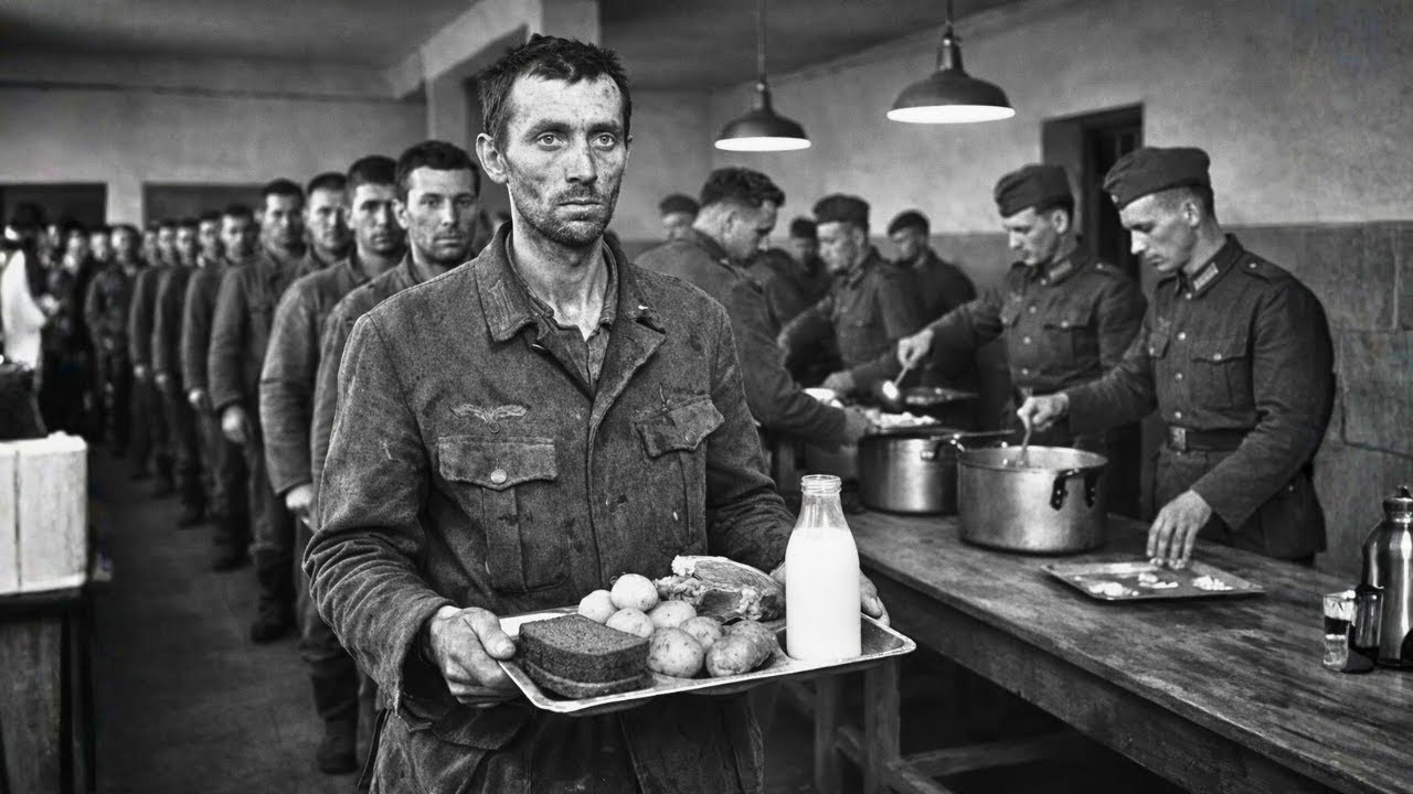 « Ça Ne Peut Pas Être Un Seul Repas ! » — Prisonniers Allemands Affamés Se Figent Avec La Nourriture