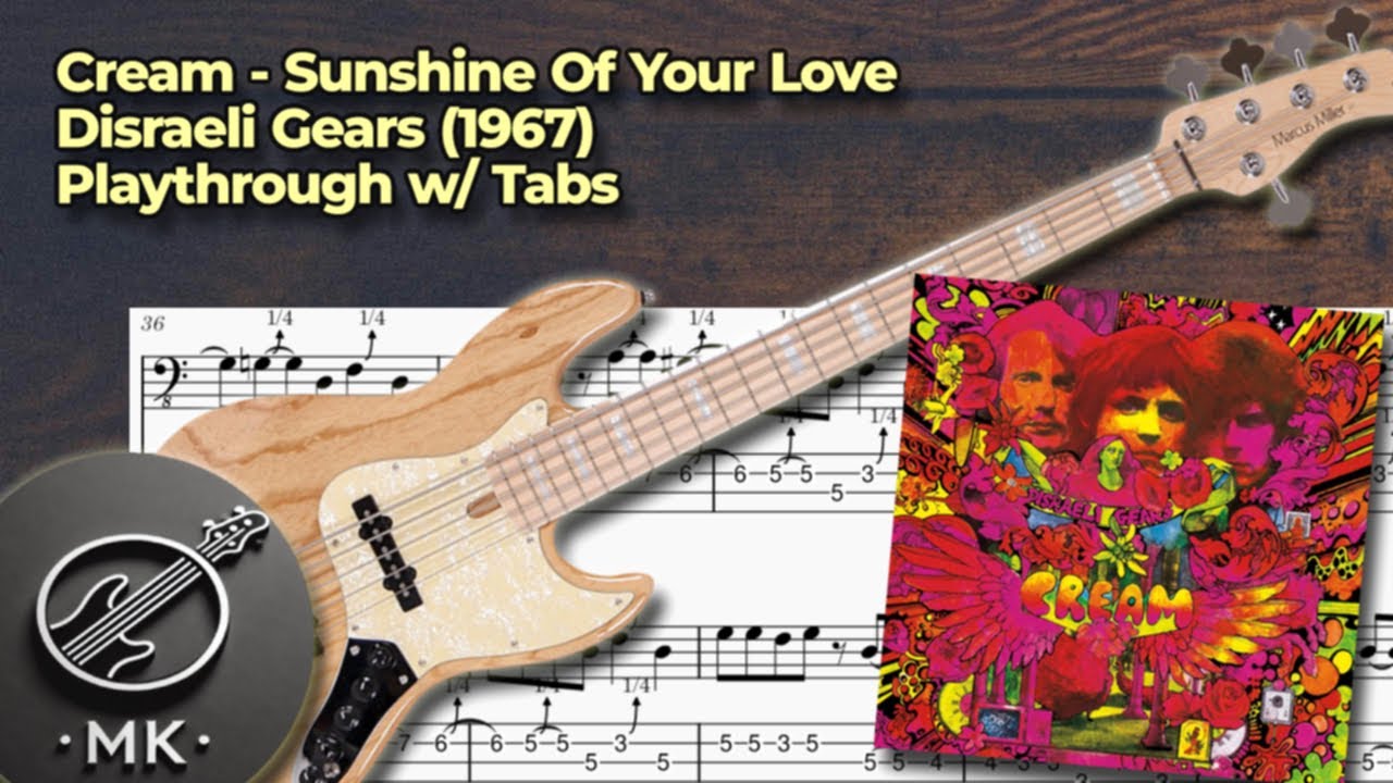 Cream - Sunshine Of Your Love (Bass Cover) (Lesson w/ Tabs)