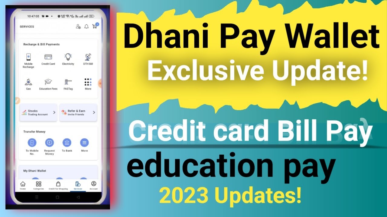 Dhani Pay Wallet Exclusive Update 2023! New Reviews Dhani Pay Card! Credit card Bill pay! Trickydhar