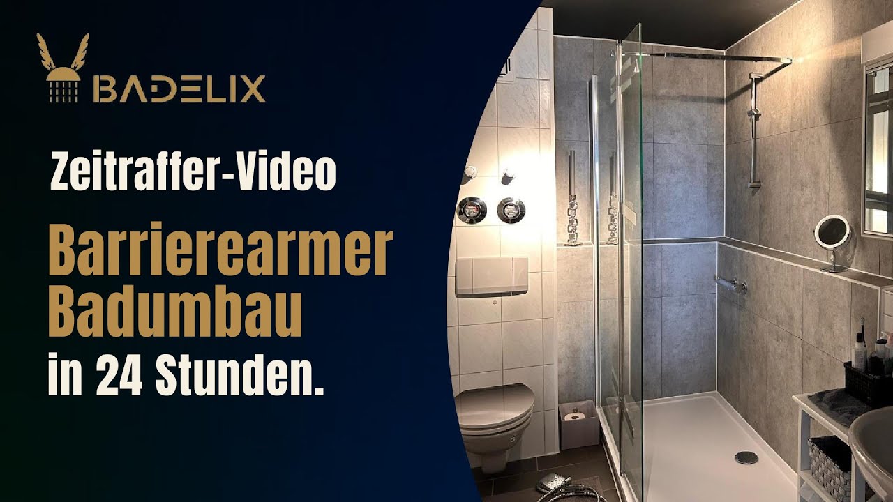 Zeitraffer Badumbau: Von der Wanne zur leicht begehbaren Dusche in Rekordzeit!