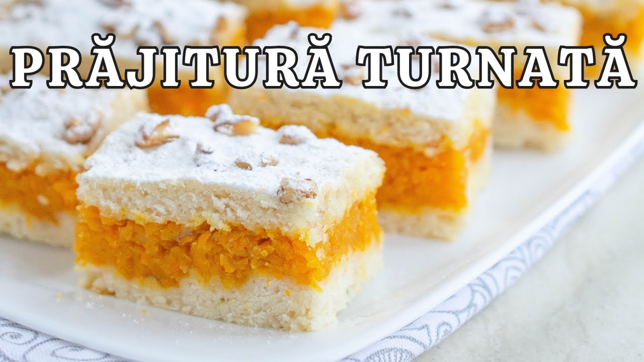 Prăjitură DE POST cu dovleac - rețeta UȘOARĂ cu aluat turnat