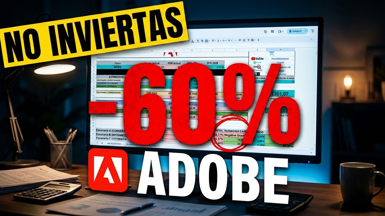🚨 El desplome de Adobe: ¿OPORTUNIDAD o trampa? NO INVIERTAS en $ADBE [sin ver esto]