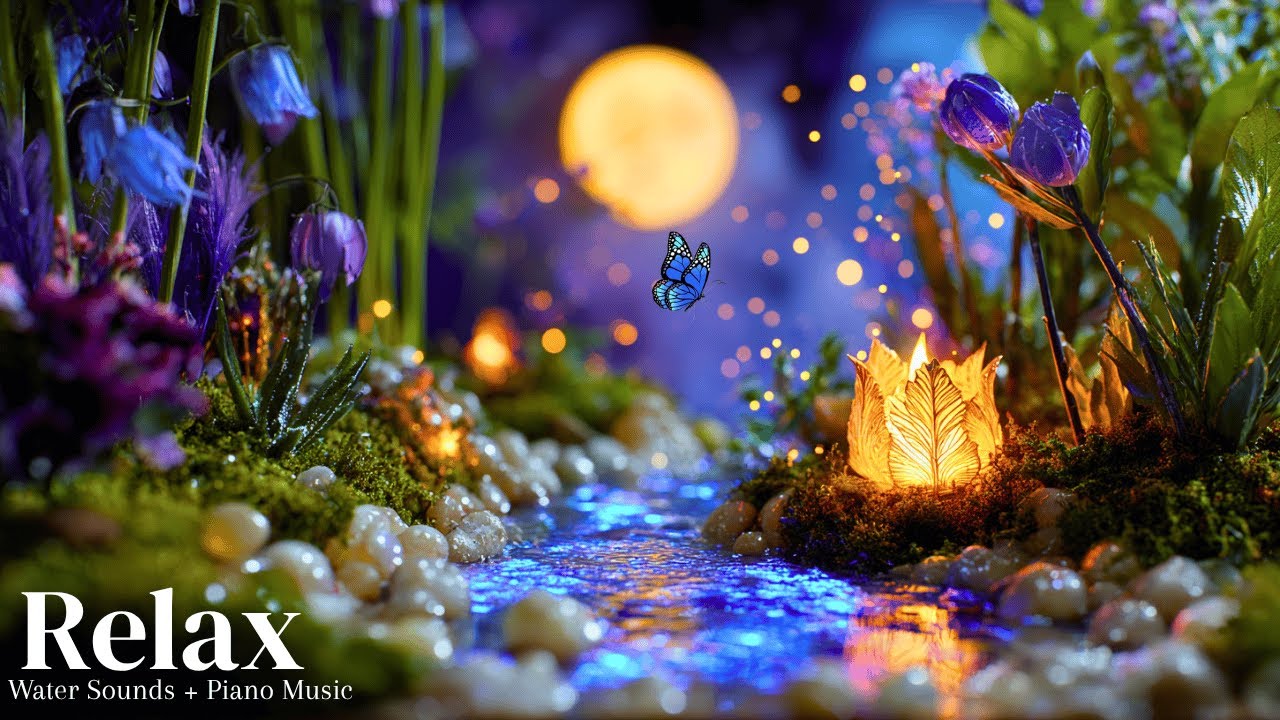 Relaxing Music + Water Sounds for Meditation 🌿 Relieves Anxiety and Depression, Deep Healing