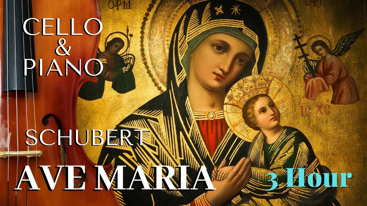 Ave Maria Schubert, 3 Hours | Relaxing Classic Cello Piano Music | Ave Maria Instrumental