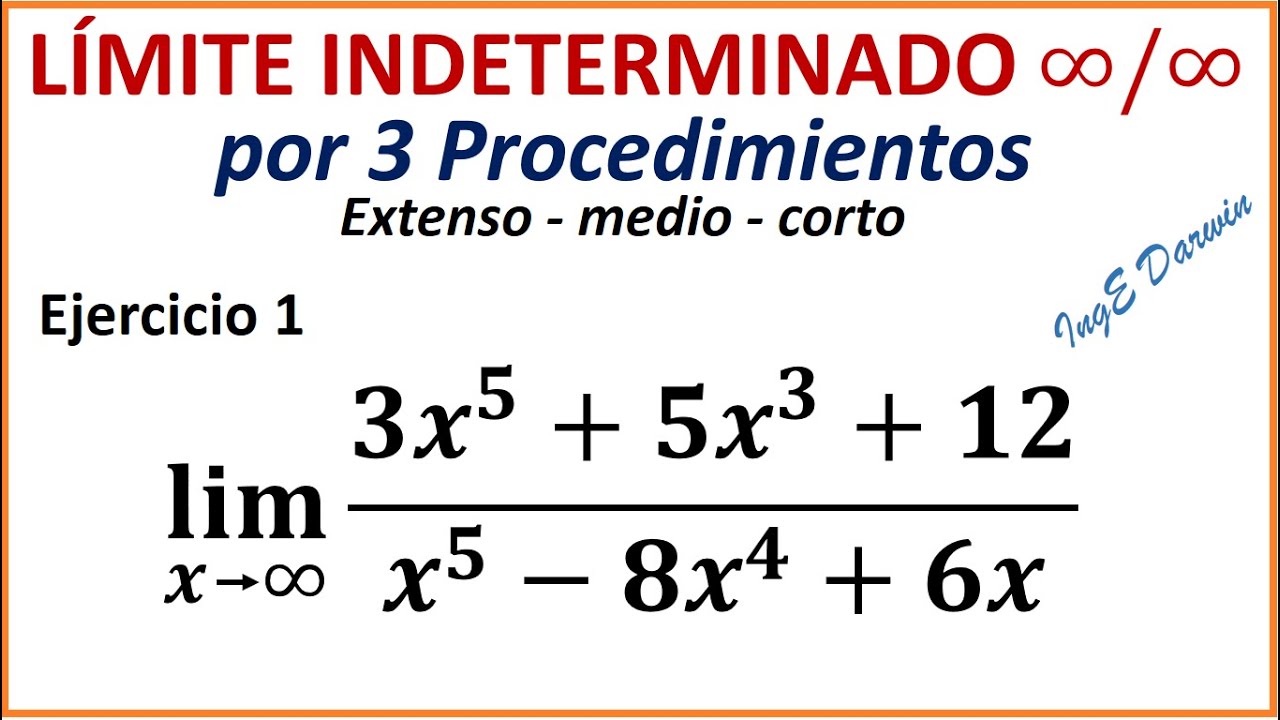 Límite indeterminado resuelto por tres procedimientos | Ejercicio 1