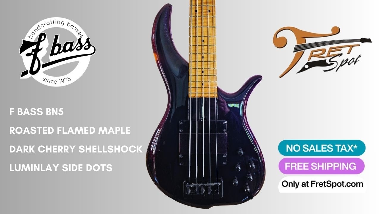 Эта отделка просто НЕВЕРОЯТНАЯ! 🎸 Бас-гитара F Bass BN5 в цвете Dark Cherry Shift (уже продана!)