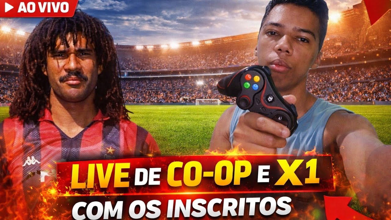 Efootball 2026 AO VIVO -  DOMINGOUUU DE CO-OP e X1 COM OS INSCRITOS!!!
