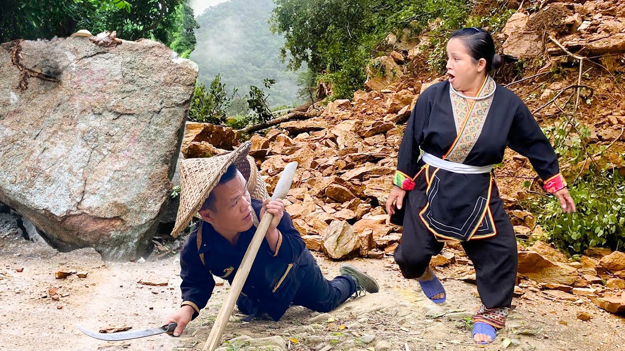 Слишком опасно! Семья гномов собирала маниоку, когда столкнулась с оползнем — Primitive Life