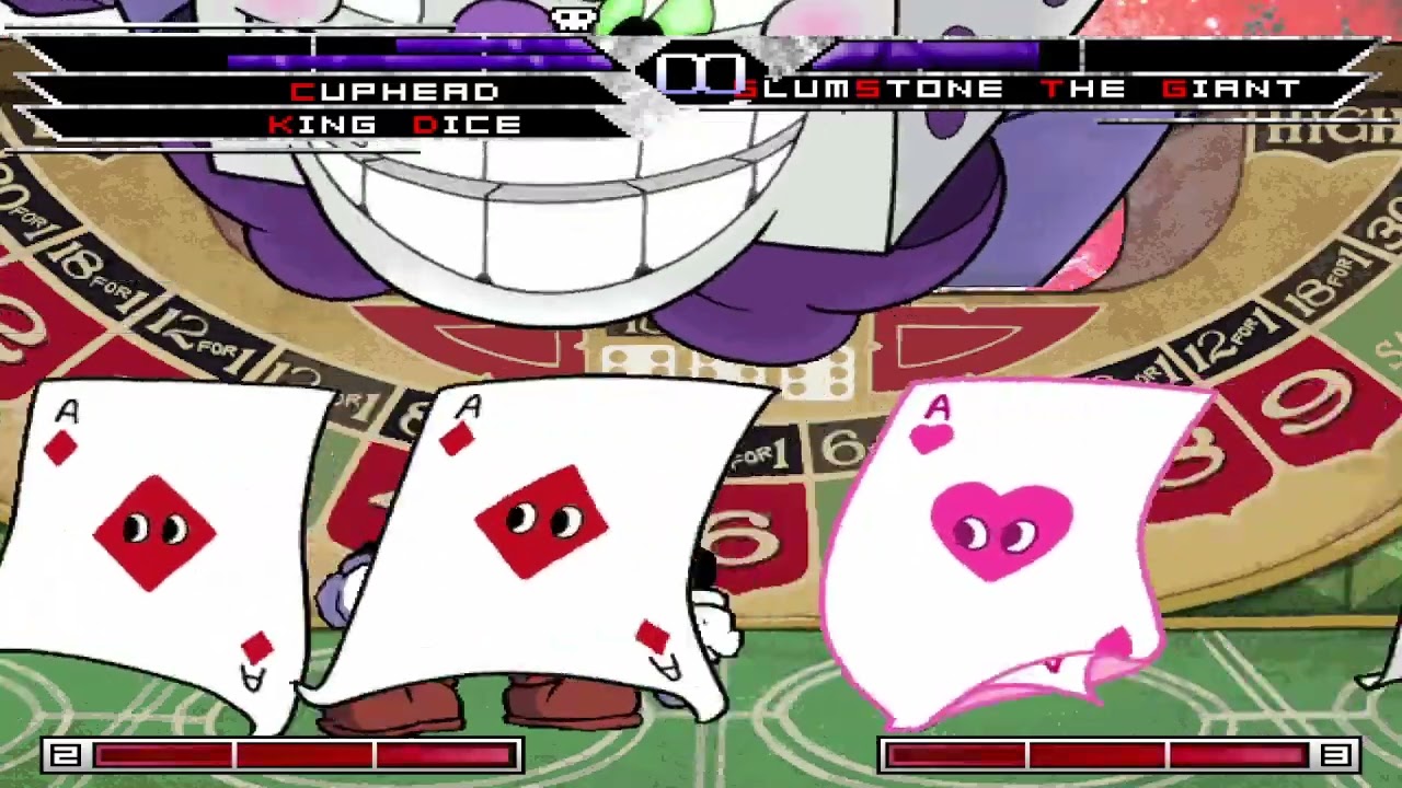 KOF MUGEN Tag cuphead Fnf & King Dice (boss - Patch 1.0) Vs Glumstone The Giant (invisible)
