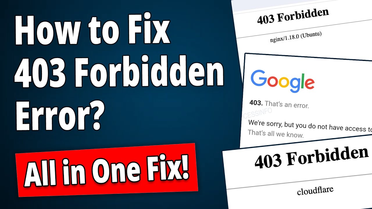 How to Fix 403 Forbidden Error | 403 Thats an Error [2026 Working Fix]