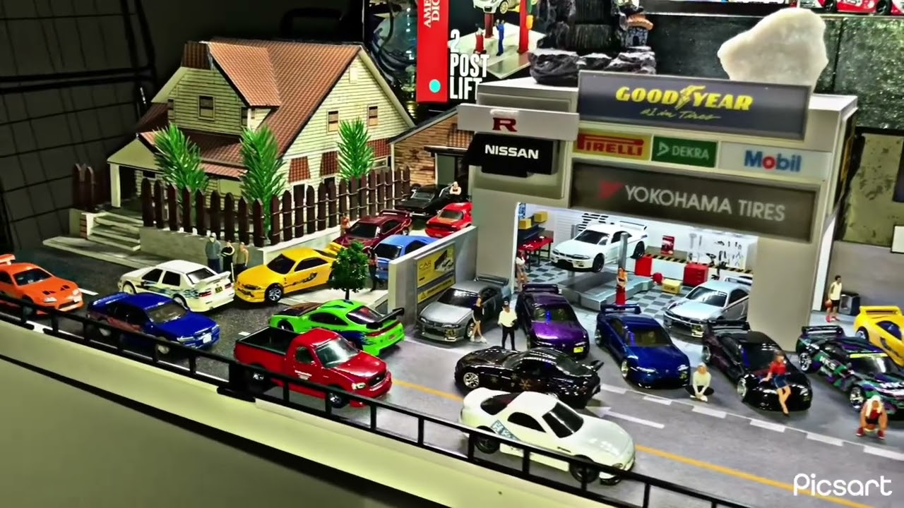 1:64 Scale Dioramas Japan Street 🔥🔥#diecastcollection #collection #hotwheelscollection
