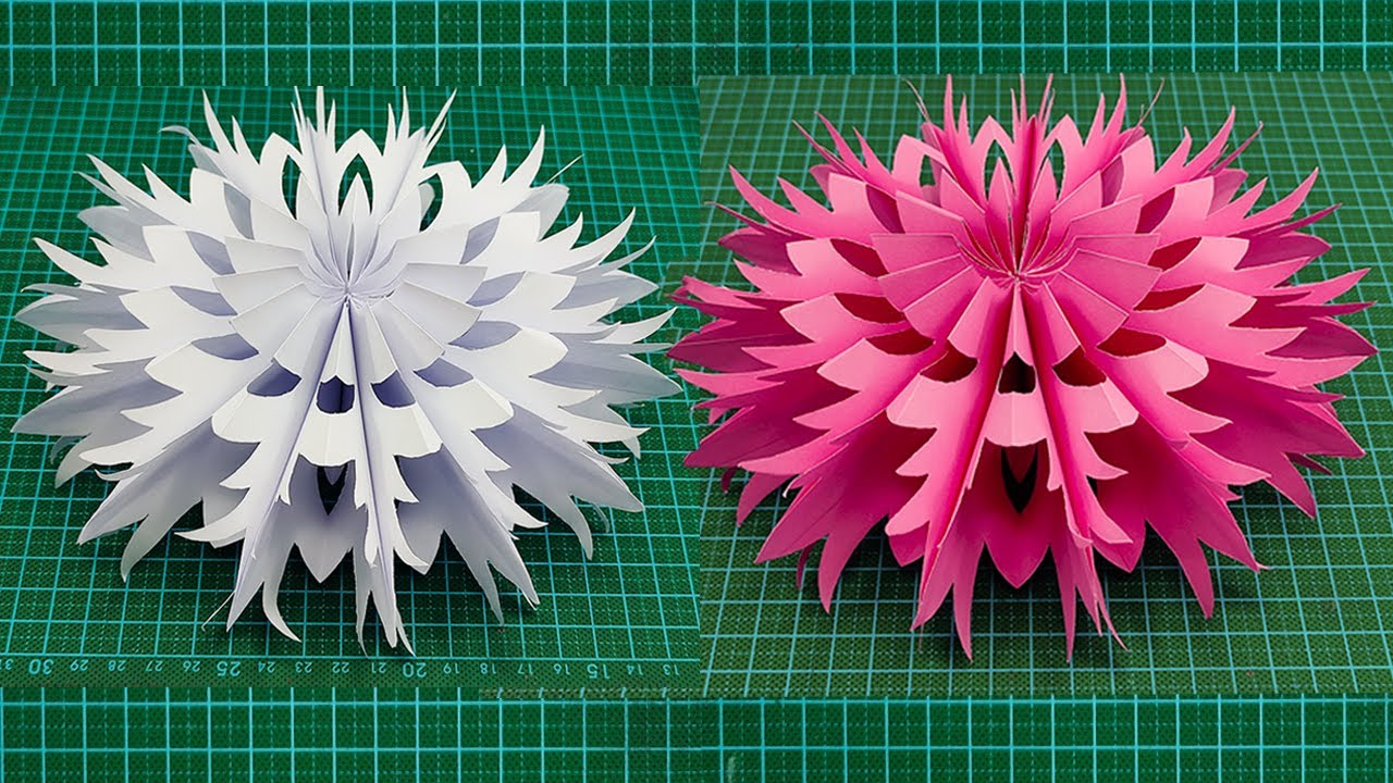 Paper Snowflakes Christmas Paper Craft | Christmas Ornaments | Christmas Decor | 3D Snowflakes Decor