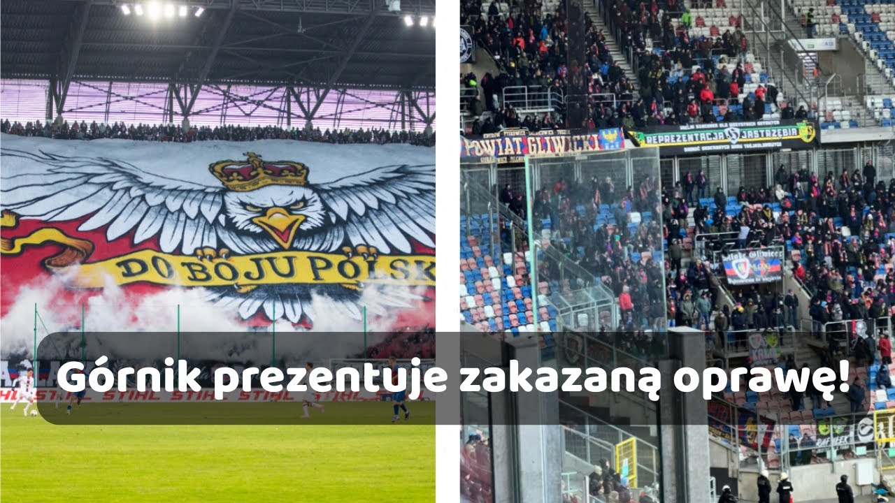 Kibice Górnika Zabrze prezentują zakazaną oprawę podczas meczu z Piastem Gliwice! | 31.01.2026