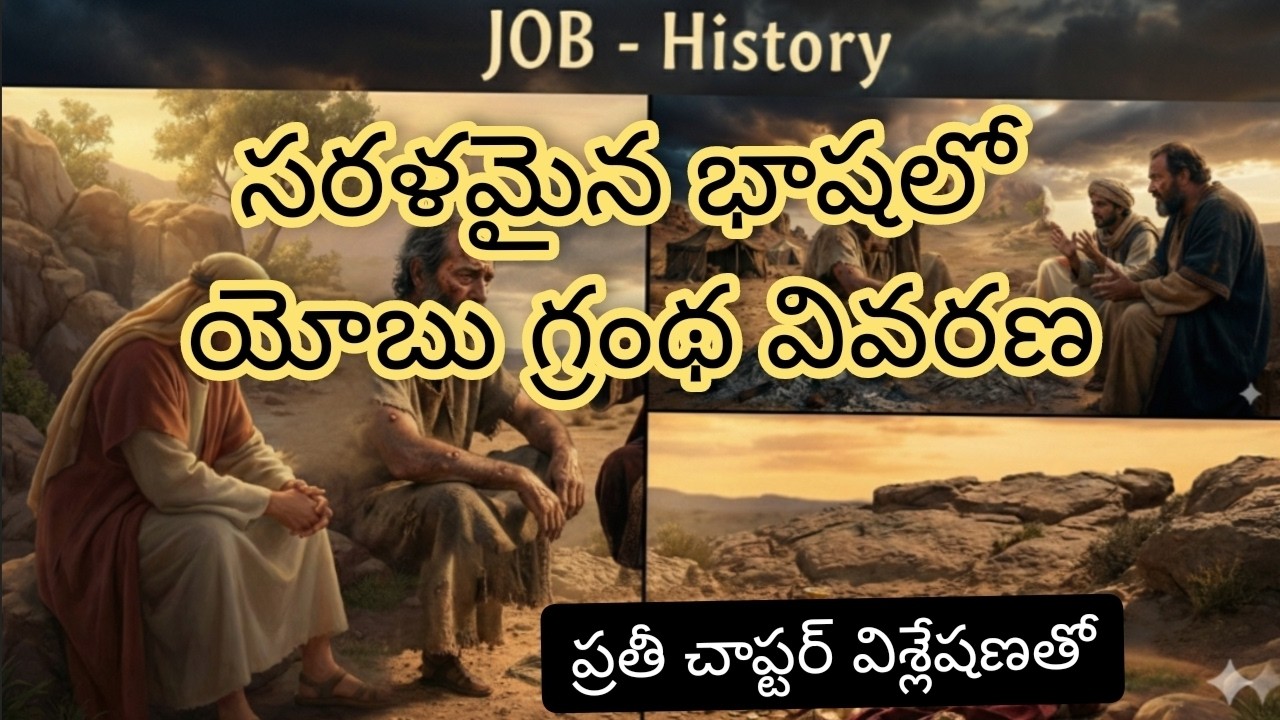 యోబు చరిత్ర : కష్టం ఎందుకు? - 1 నుండి 42 వరకు సులభంగా సరళమైన తెలుగులో పూర్తి వివరణ