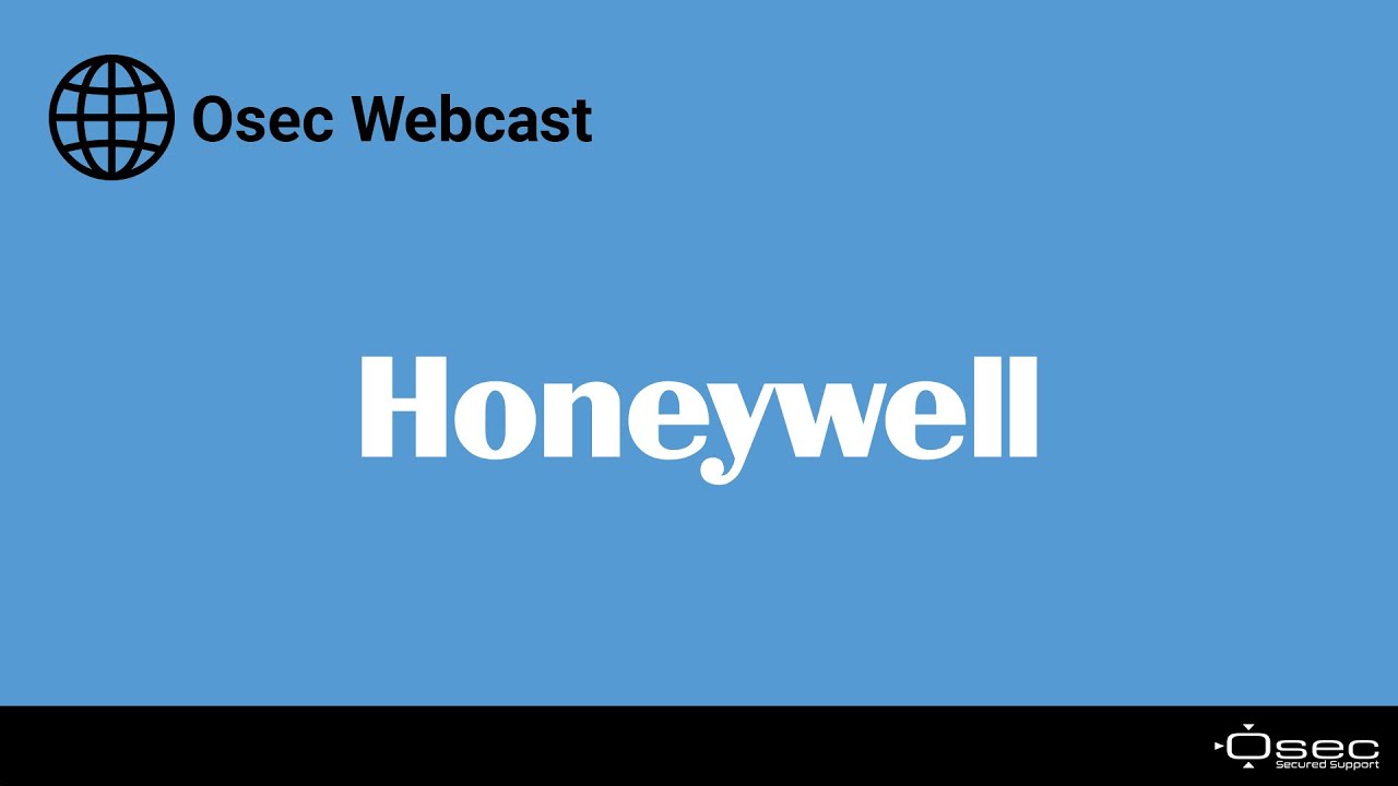 Osec Webcast  -  Honeywell Maxpro Access en Cloud
