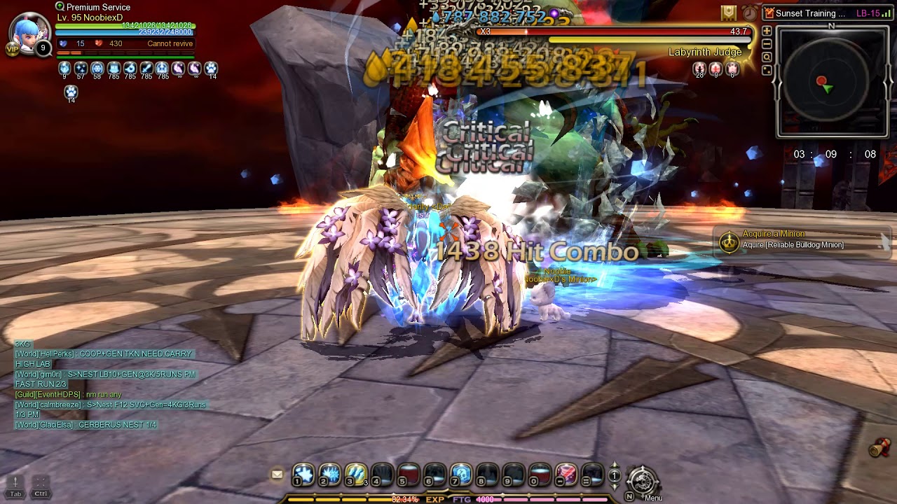 Dragon Nest SEA - Sunset Training Ground Labyrinth 15 with +15 Blood Moon Jade Elestra POV