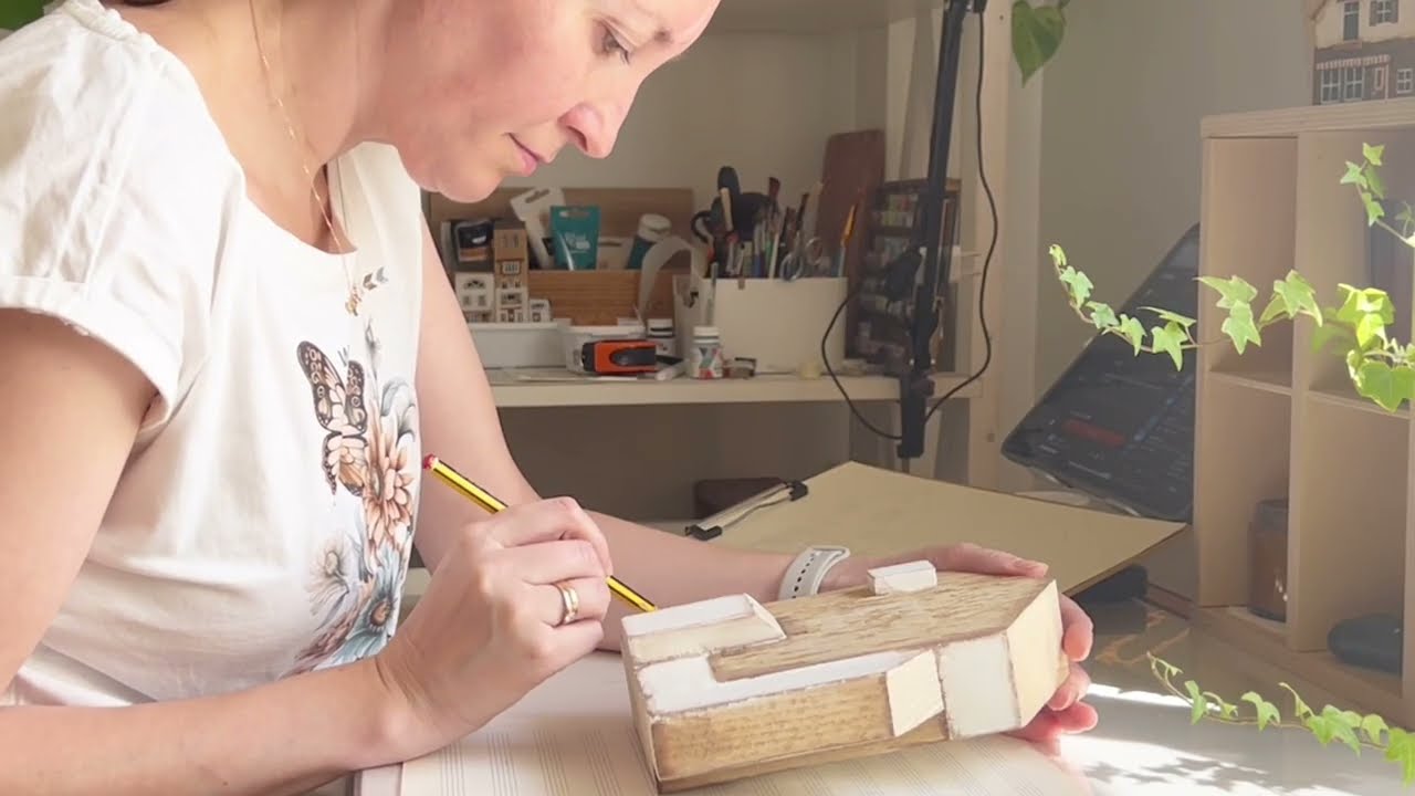 DIY Scandinavian Wooden House | Handcrafted Miniature with Rustic Charm