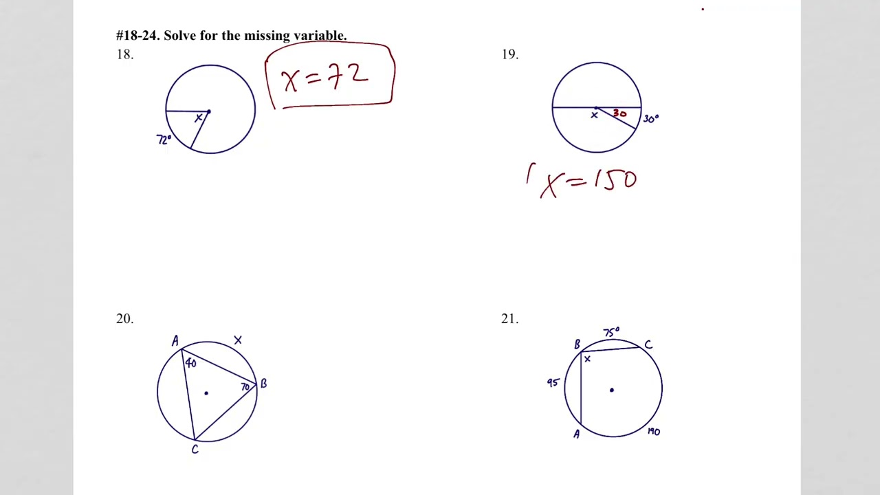 Video Solutions - Geom BCP Test #11 (thru 95) Review WS