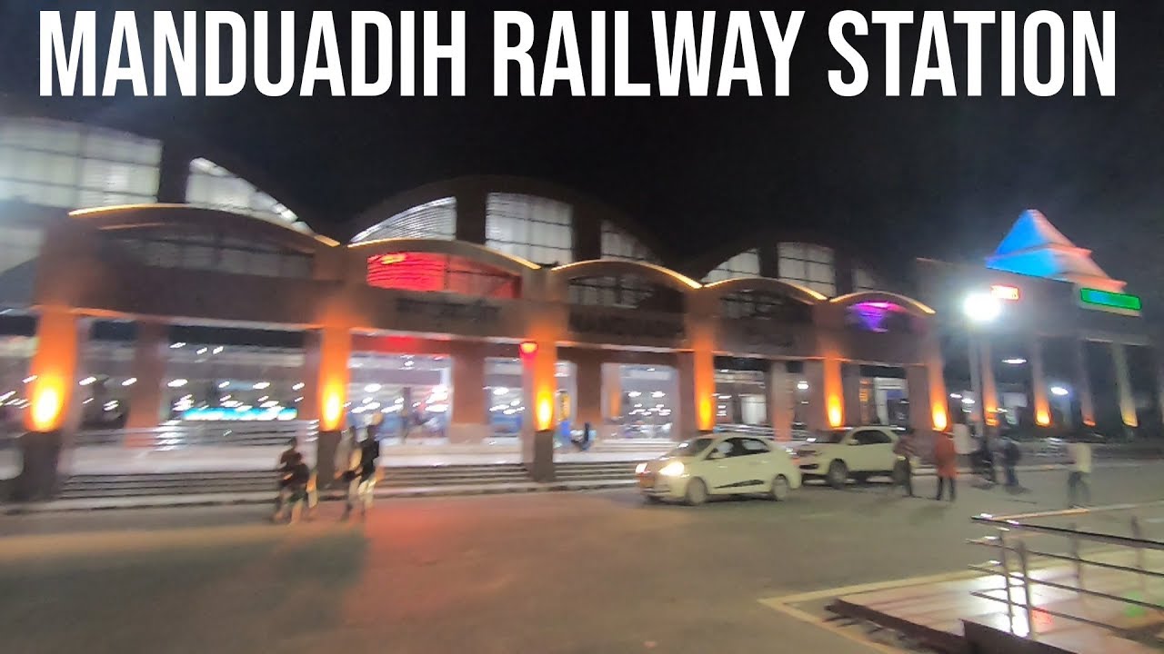 Varanasi City Bike Ride - Travel Moto Vlog Manduadih Beautiful Railway Station In India | Banaras