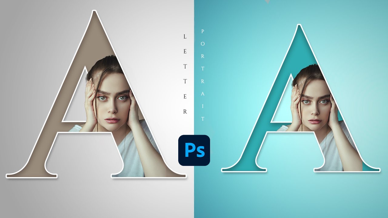Letter A Portrait Design Tutorial in Photoshop - Letter Portrait Design Photoshop