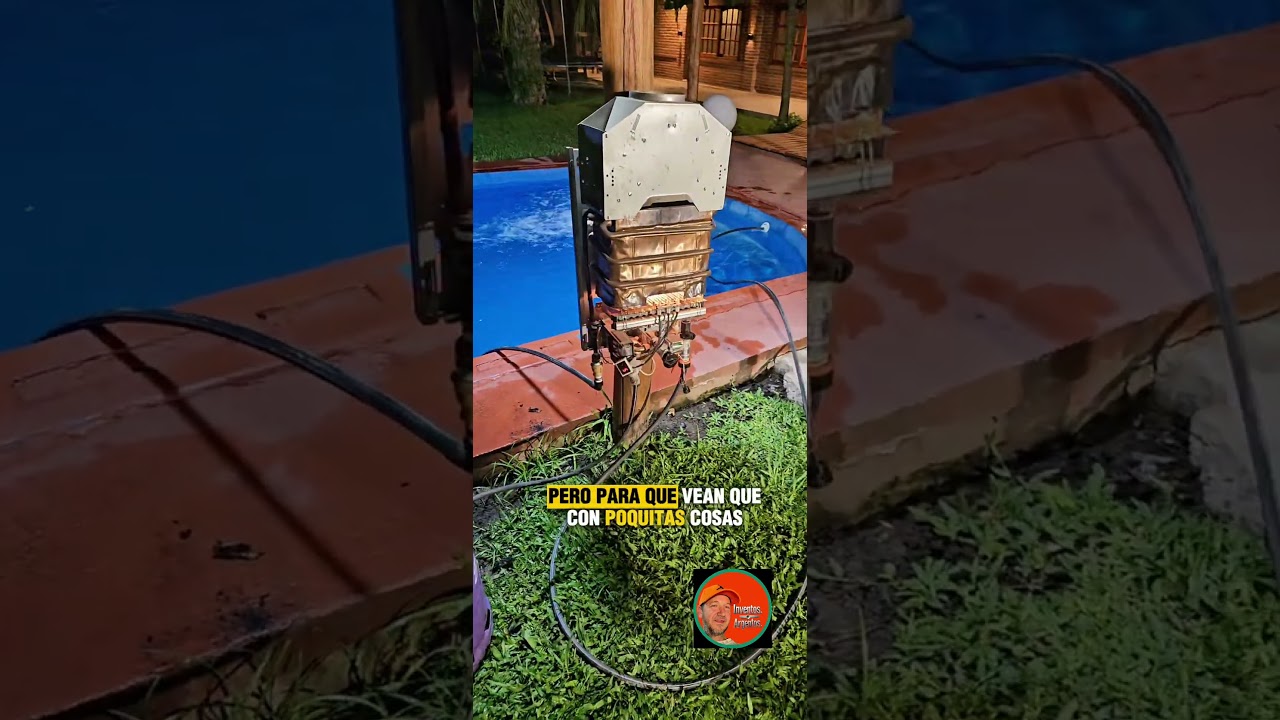 calentar una pileta piscina con un calefón viejo a gas 