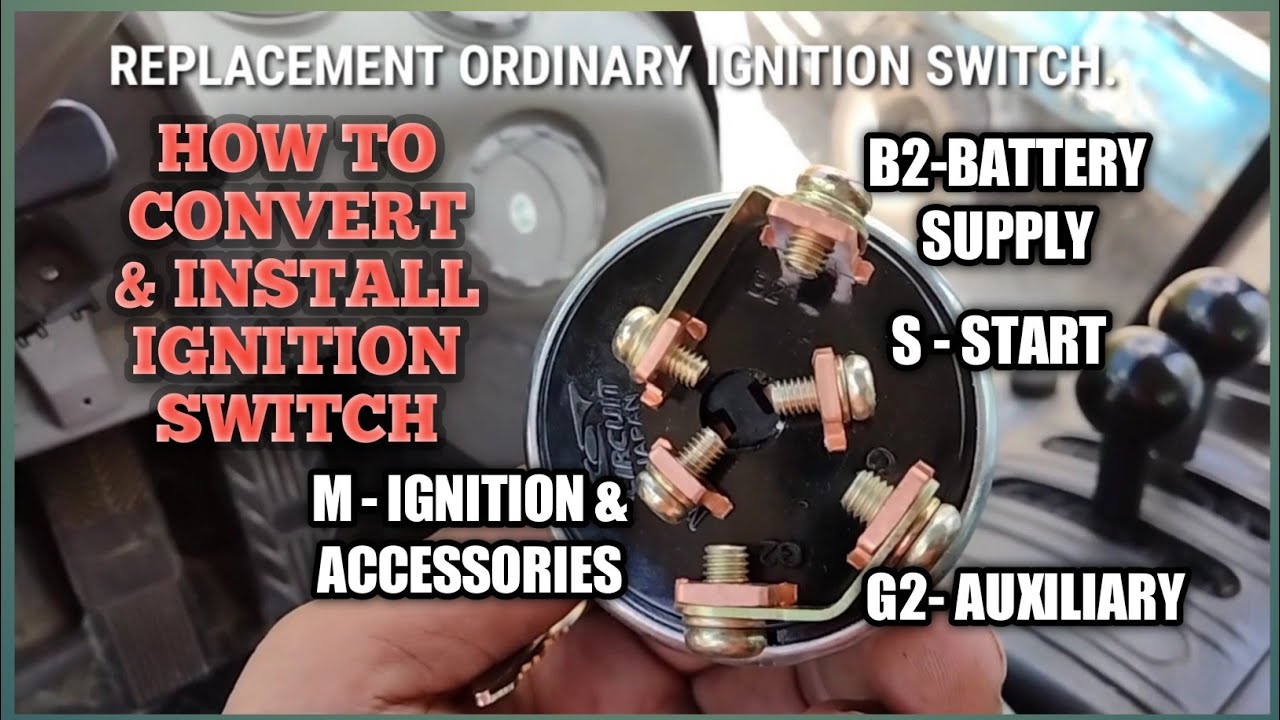 HOW TO INSTALL IGNITION SWITCH, CONVERT FROM ORIGINAL TO ORDINARY.