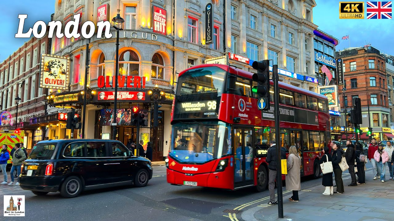 London's 2026 Evening Walk | London's Central Vibrant Streets & Amazing Shopping Streets Walk [4K]