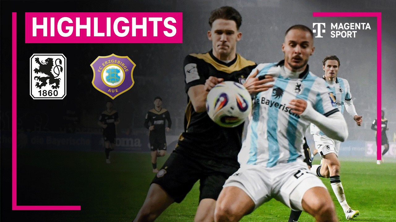 TSV 1860 München - Erzgebirge Aue | Highlights 3. Liga | MAGENTA SPORT