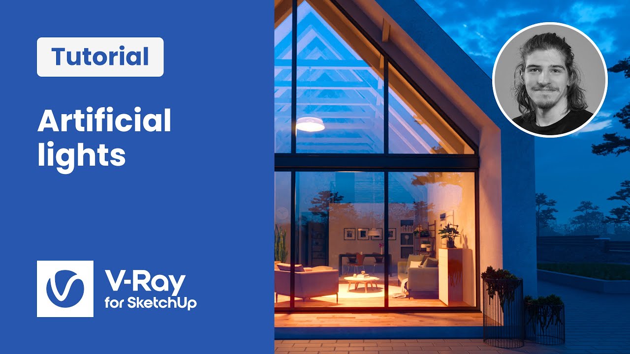 Учебник по V-Ray для SketchUp — Освещение, часть 4: вечернее наружное искусственное освещение