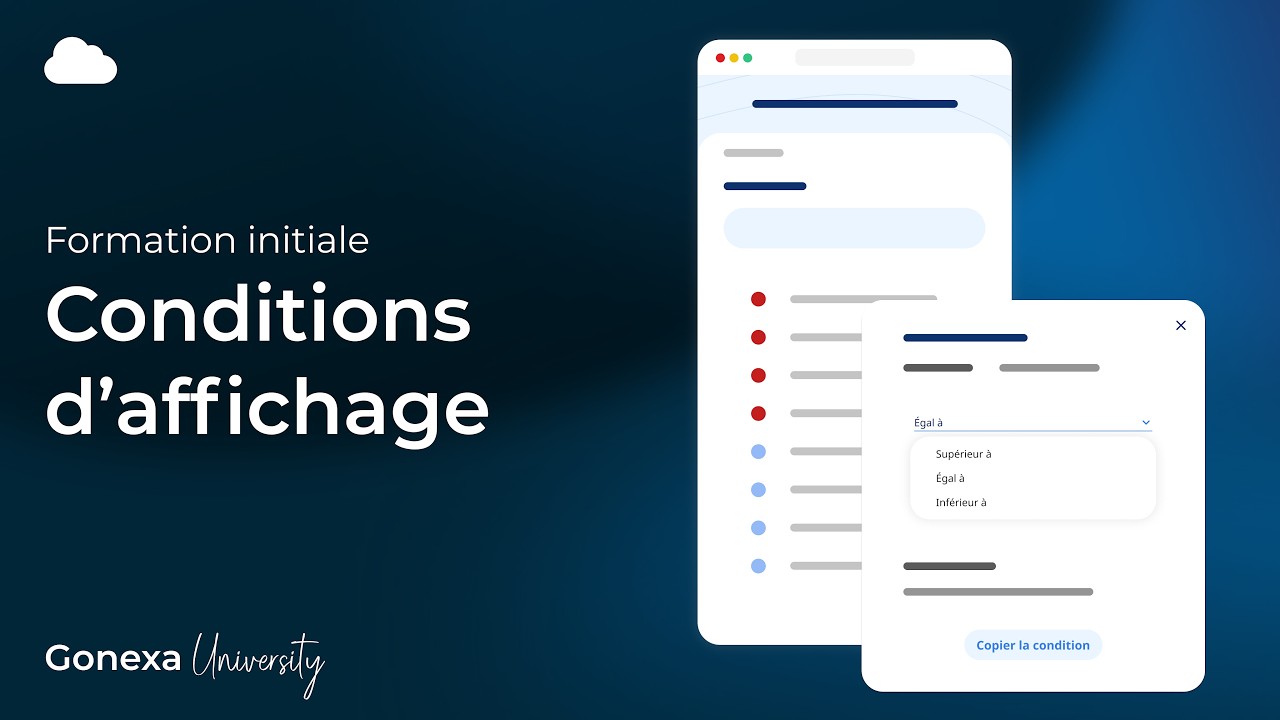 Conditions d'affichage