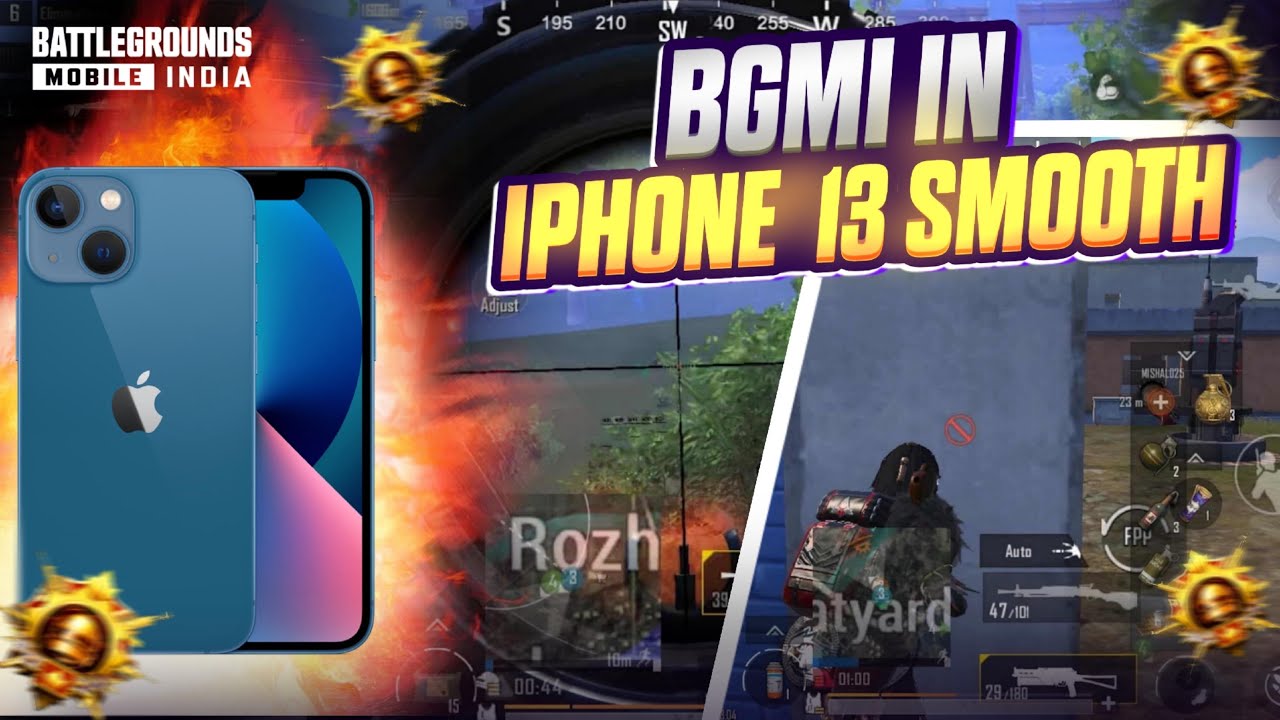BGMI in iPhone 13 smooth 60 fps